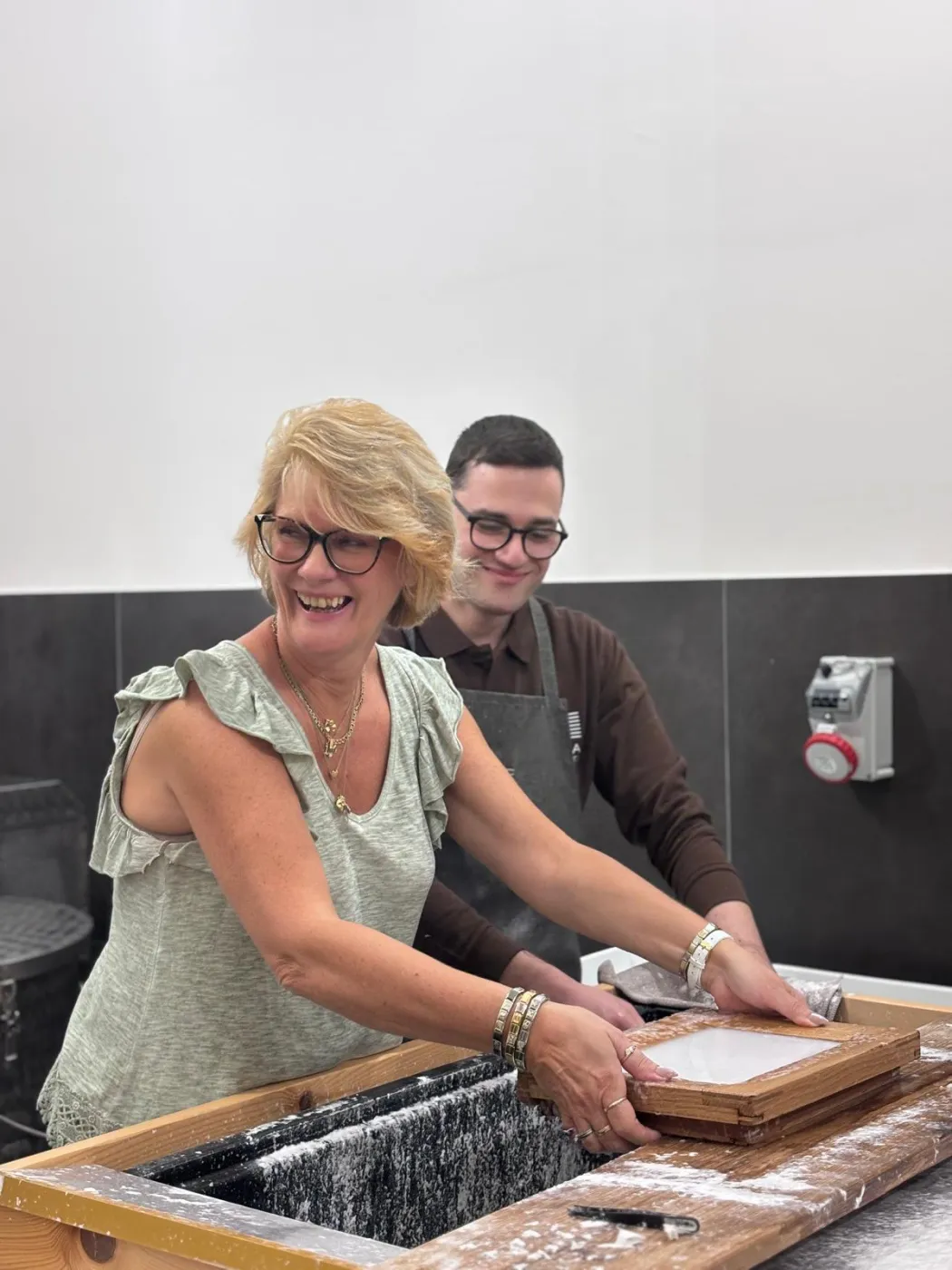 A sheet of handmade paper, the old way